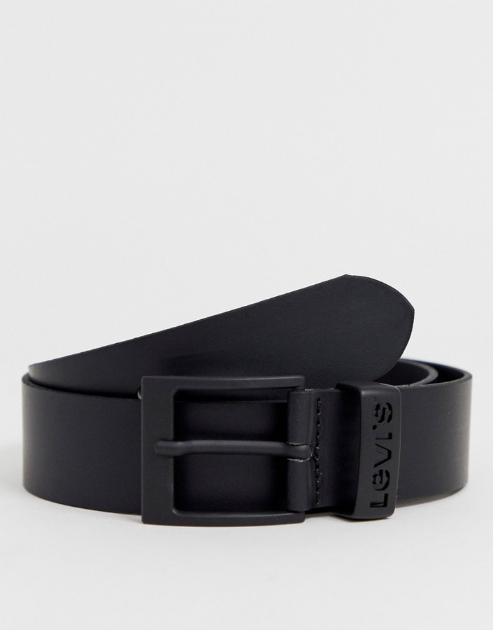 levi's mens black leather belt