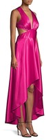Thumbnail for your product : Aidan Mattox Satin Cutout High-Low Gown