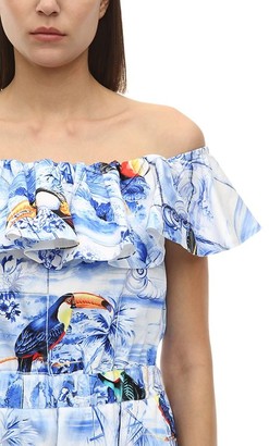 Stella Jean Printed Off-the-shoulder Cotton Dress
