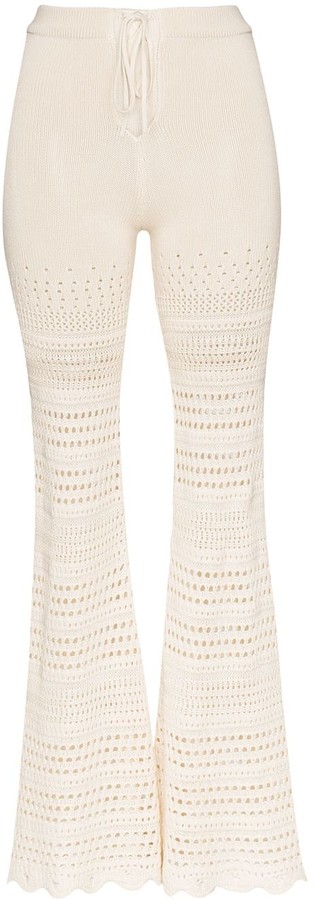 crochet flared trousers