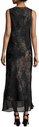 Lafayette 148 New York Palmer Sleeveless Paisley-Print Silk Maxi Dress, Multi