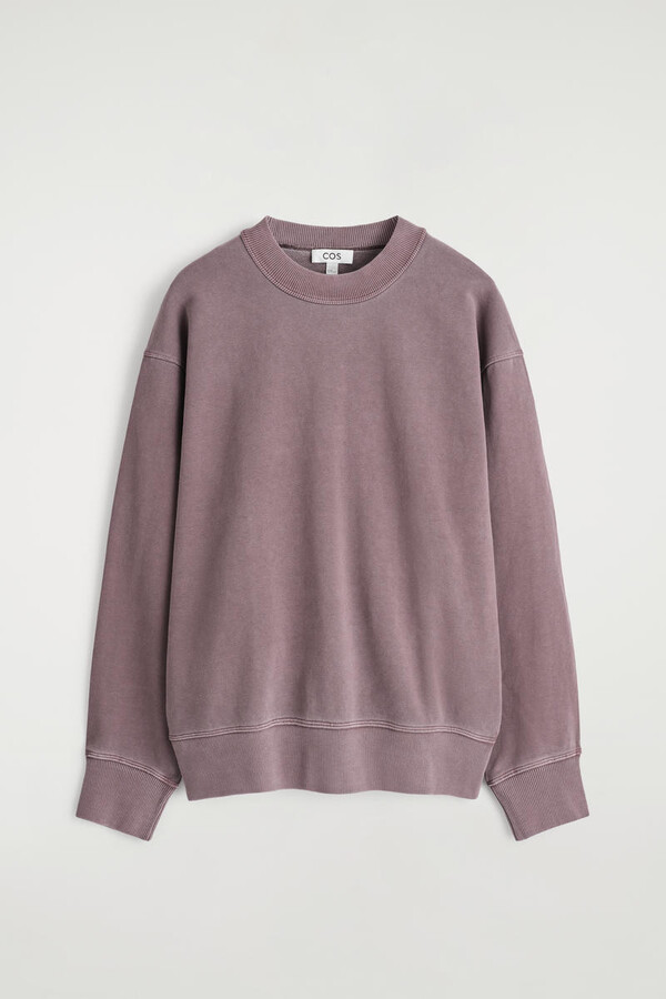 Relaxed Washed-Cotton Sweatshirt in Pink
