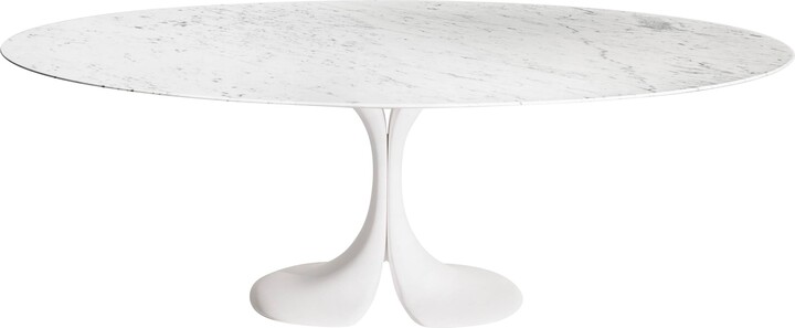 Didymos Oval Table With White Marble Top By Antonia Astori For Driade