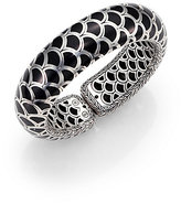 Thumbnail for your product : John Hardy Naga Enamel & Sterling Silver Wide Flex Cuff Bracelet/Black