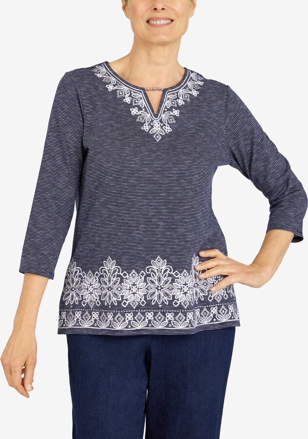 Alfred Dunner Women's Petite Tops | ShopStyle