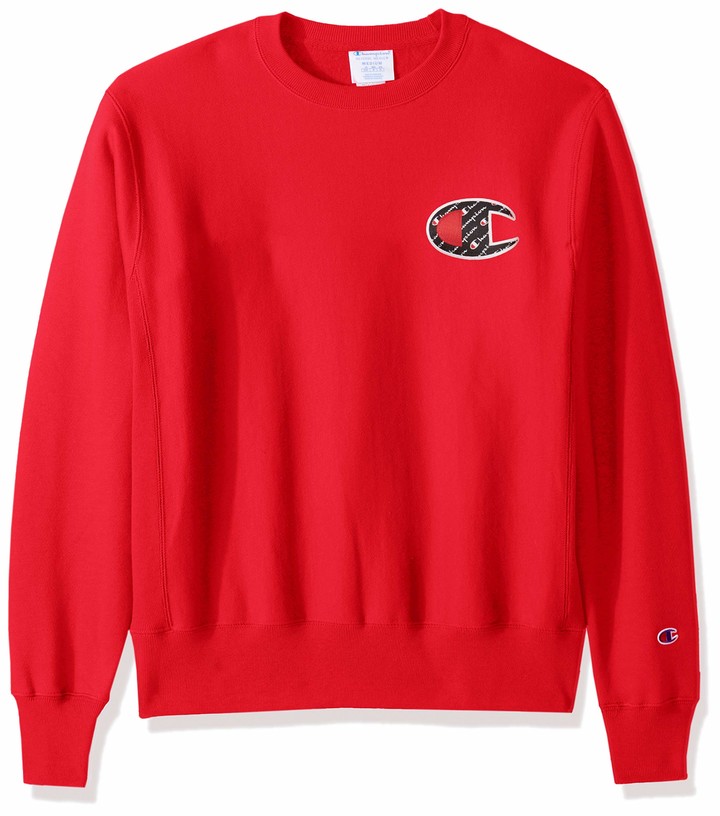 champion hoodie red mens