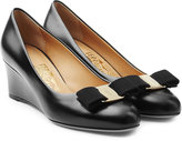 Thumbnail for your product : Ferragamo Varina Leather Wedges