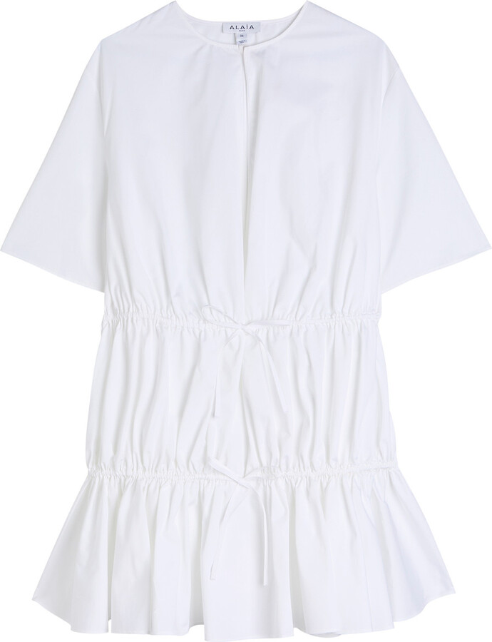 Alaia Brushed Cotton-poplin Mini Dress
