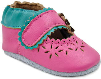 Momo Baby Soft Sole Leather Crib Bootie Baby Shoes - Cut Out Lacey Flower