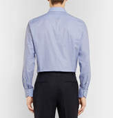 Thumbnail for your product : Canali Light-blue Melange Cotton-poplin Shirt - Blue