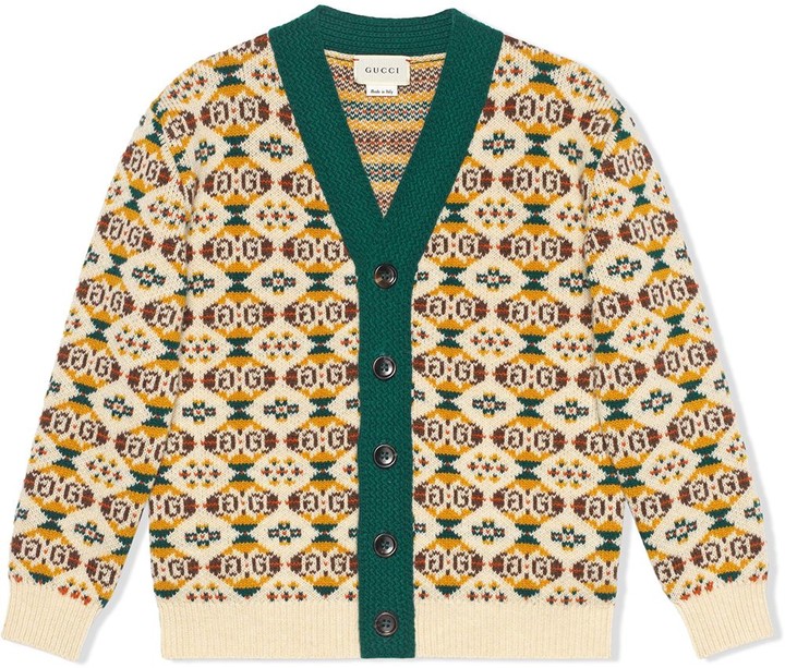 children's gg wool cardigan