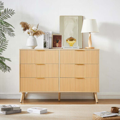 Rattan Storage Chest with 6 Drawer