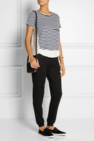Thumbnail for your product : Clu Paneled stretch-jersey and washed-crepe top