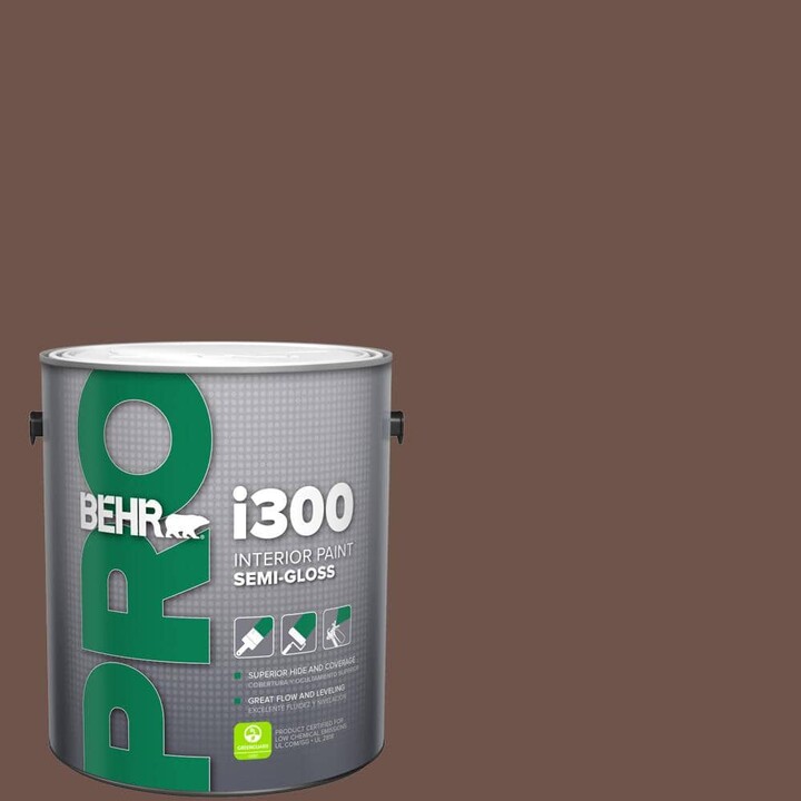 BEHR PRO 1 gal. #N150-6 Coffee Beans Semi-Gloss Interior Paint