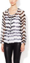 Thumbnail for your product : Tracy Reese Silk Print Peasant Blouse