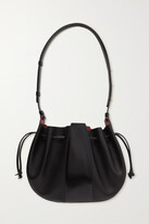 Thumbnail for your product : Mansur Gavriel Lilium Smooth And Textured-leather Shoulder Bag - Black