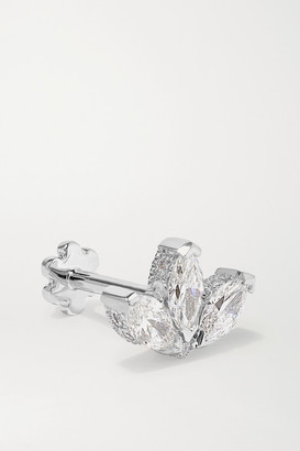 Maria Tash 4mm 18-karat White Gold Diamond Earring