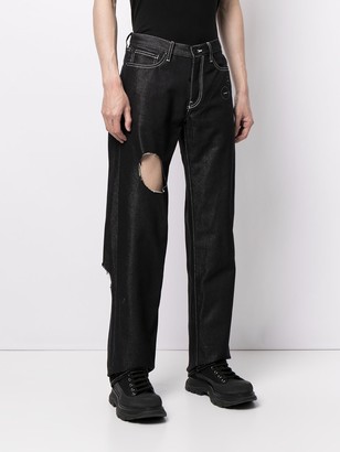 Off-White Cut-Out Detail Denim Jeans