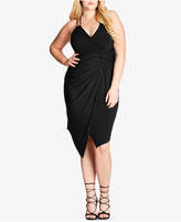 Thumbnail for your product : City Chic Trendy Plus Size Faux-Wrap Bodycon Dress