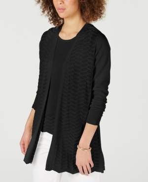 Charter Club Textured Zigzag Cardigan, Created for Macy's