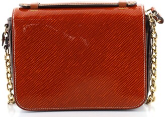 Pochette Metis Shiny Epi Leather with Reverse Monogram Canvas Mini