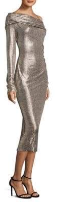 Rachel Zoe Glenda One-Shoulder Metallic Dress