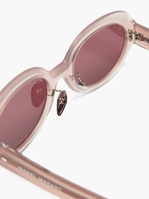 Isabel Marant Sunglasses Trendy Oval Acetate Sunglasses - Nude