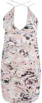 Thumbnail for your product : boohoo Bethany Strappy Floral Ruched Midi Dress
