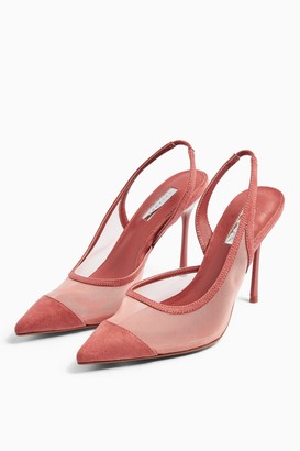 Topshop Womens Fate Mesh Court Shoes - Pink - ShopStyle Pumps