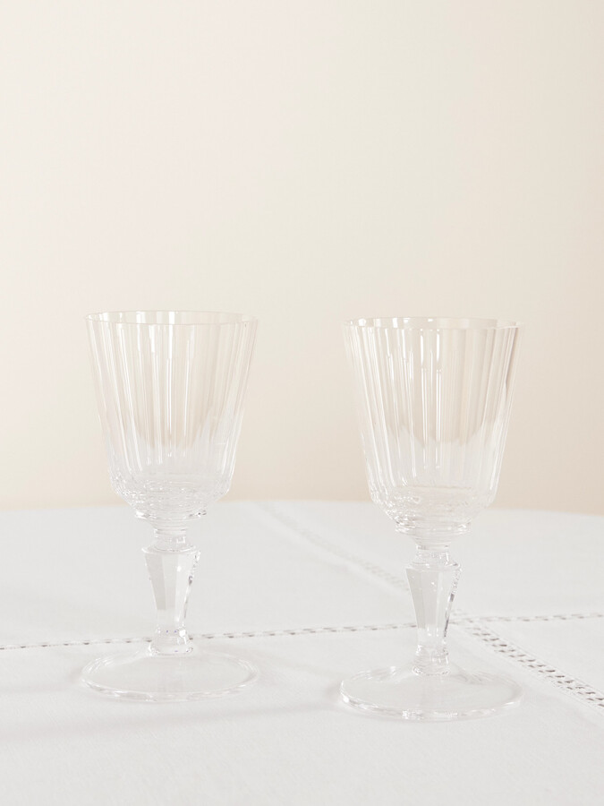 Lobmeyr Set Of Two Crystal Wine Glasses - Neutrals