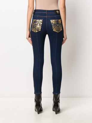 Versace Jeans Couture Baroque Print Skinny Jeans