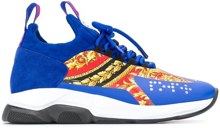 blue versace trainers