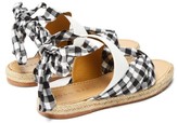 Thumbnail for your product : Dodo Bar Or Fabiana Gingham-strap Leather Espadrilles - Black White