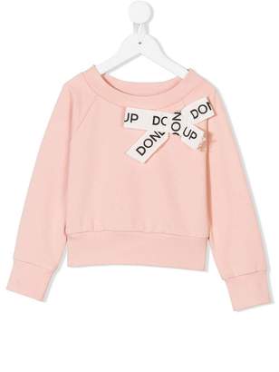 Dondup Kids logo bow sweatshirt