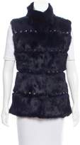 Thumbnail for your product : Glamour Puss Glamourpuss Embellished Fur Vest w/ Tags
