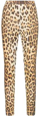 Moschino leopard print high-waisted leggings
