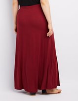 Thumbnail for your product : Charlotte Russe Plus Size Slit Maxi Skirt