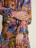 Thumbnail for your product : Preen by Thornton Bregazzi Clara Floral Print Velvet Devore Dress - Womens - Pink Multi