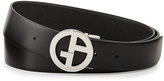 Thumbnail for your product : Giorgio Armani Reversible Leather GA Belt, Black