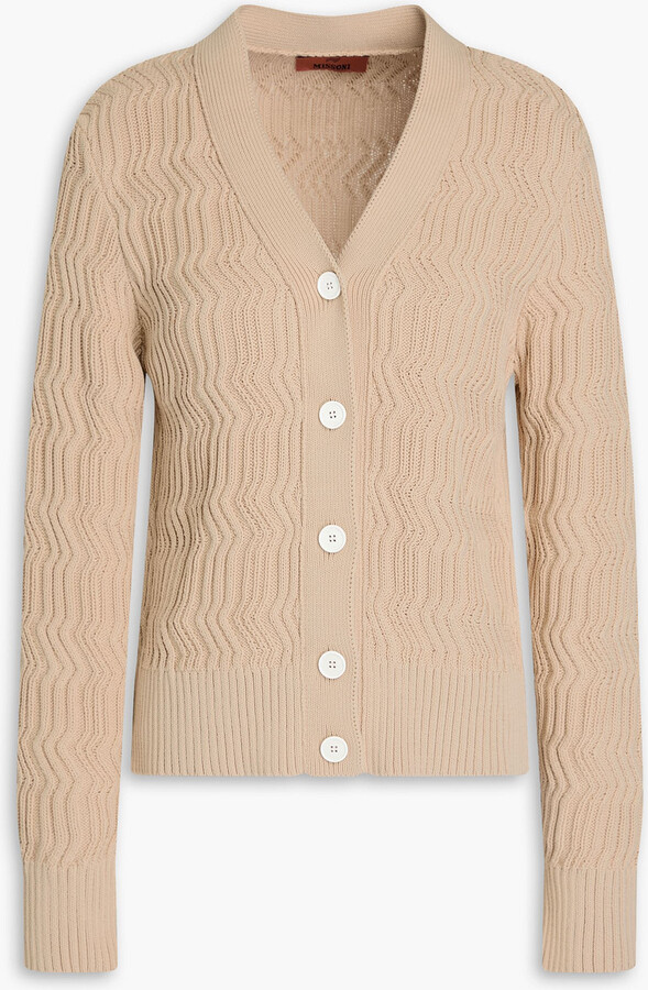 Ribbed cotton cardigan