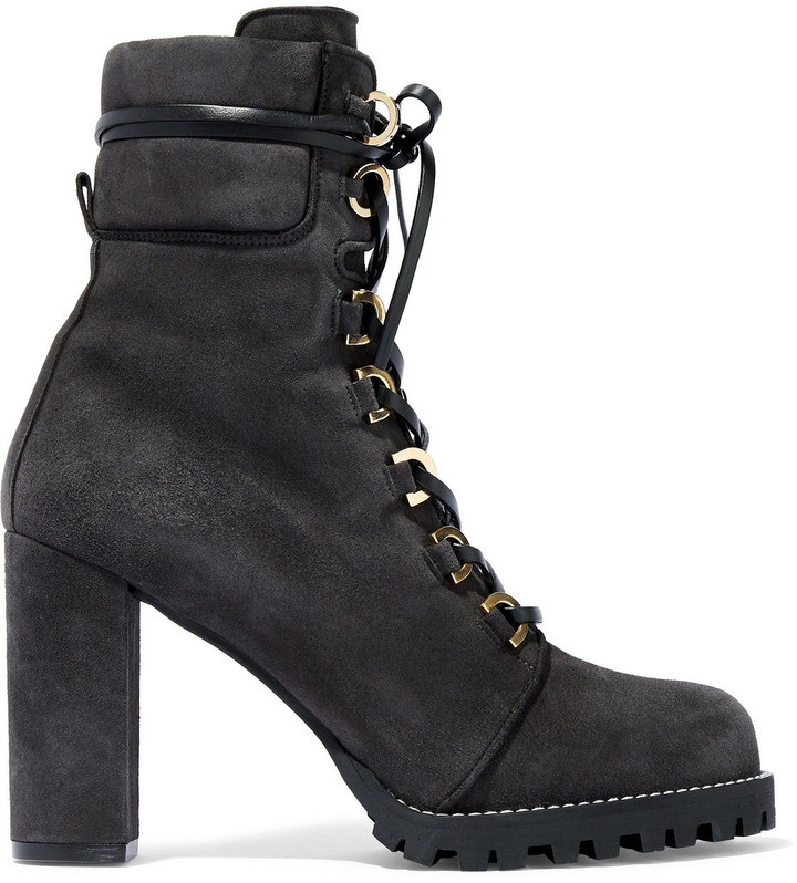 stuart weitzman black suede ankle boots