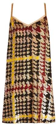 Ashish Houndstooth Sequin Embellished Mini Dress - Womens - Multi