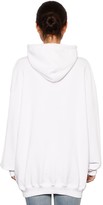 Thumbnail for your product : Balenciaga Oversize Logo Cotton Sweatshirt Hoodie