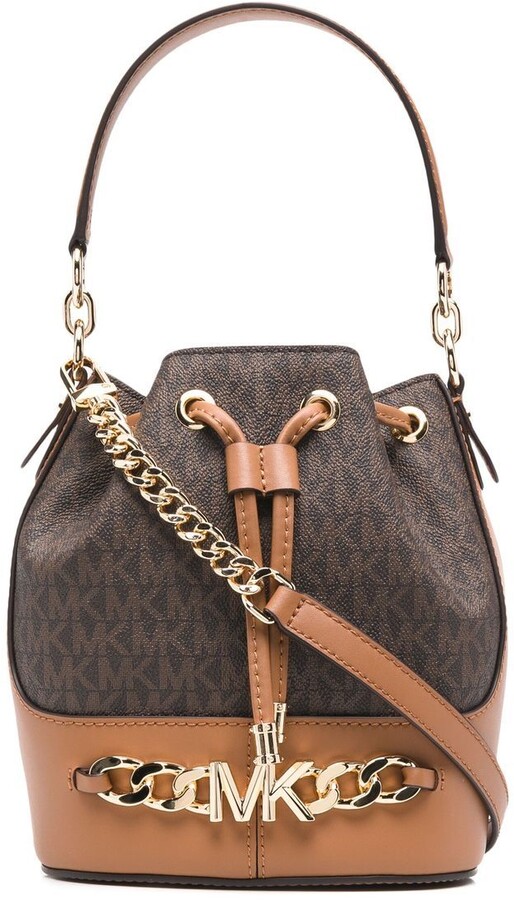 Michael Kors Collection Woven Leather Bucket Bag - ShopStyle
