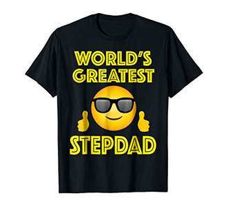 Fathers Day Shirt World's Greatest StepDad Emoji Family