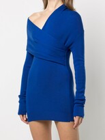Thumbnail for your product : Monse Twisted Wrap-Collar Knit Minidress