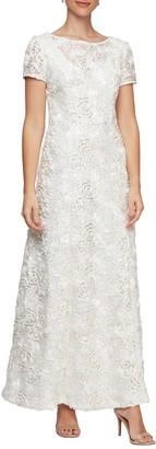 alex evenings embellished lace gown