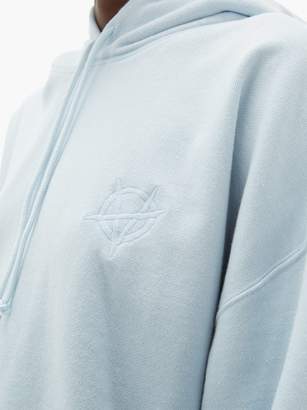 Vetements Goat-print Cotton Jersey Hooded Sweatshirt - Womens - Light Blue
