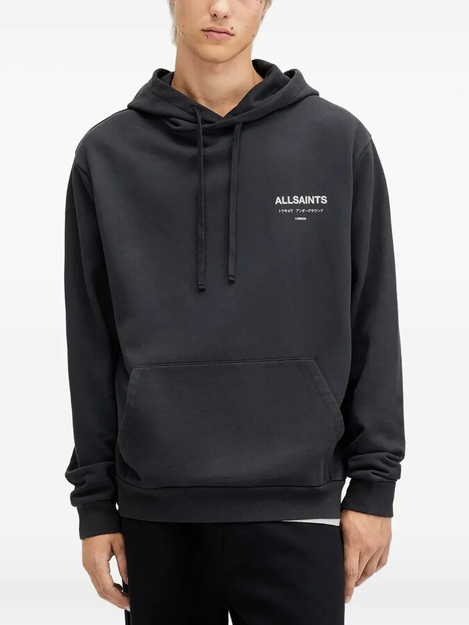 AllSaints Redact Cotton Relaxed Fit Hoodie ShopStyle