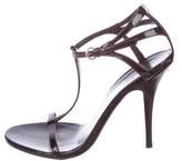 Thumbnail for your product : Gucci Patent Leather T-Strap Sandals